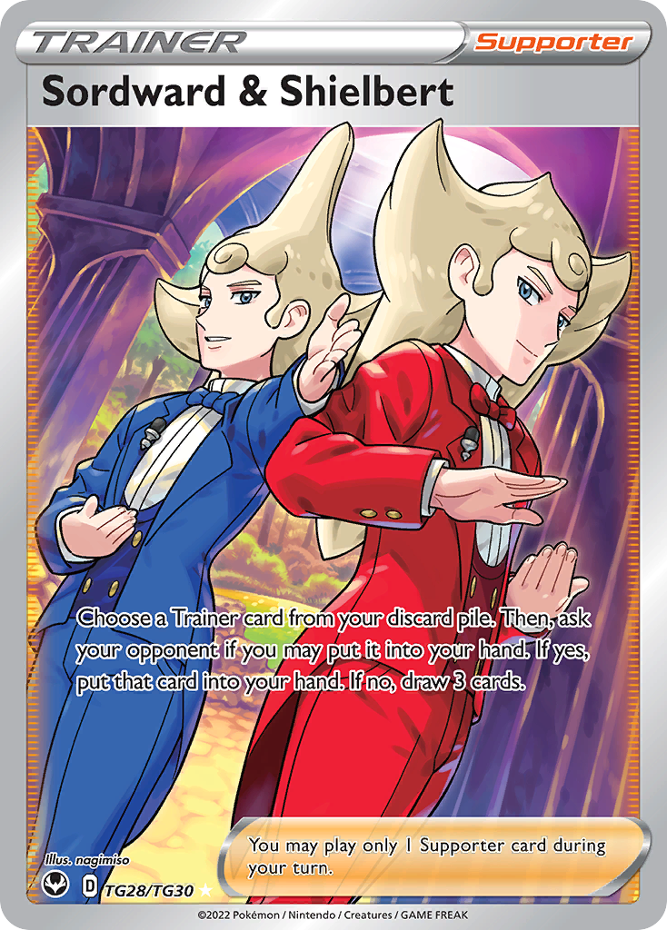 Sordward & Shielbert TG28/TG30 Silver Tempest Trainer Gallery English Pokémon card
