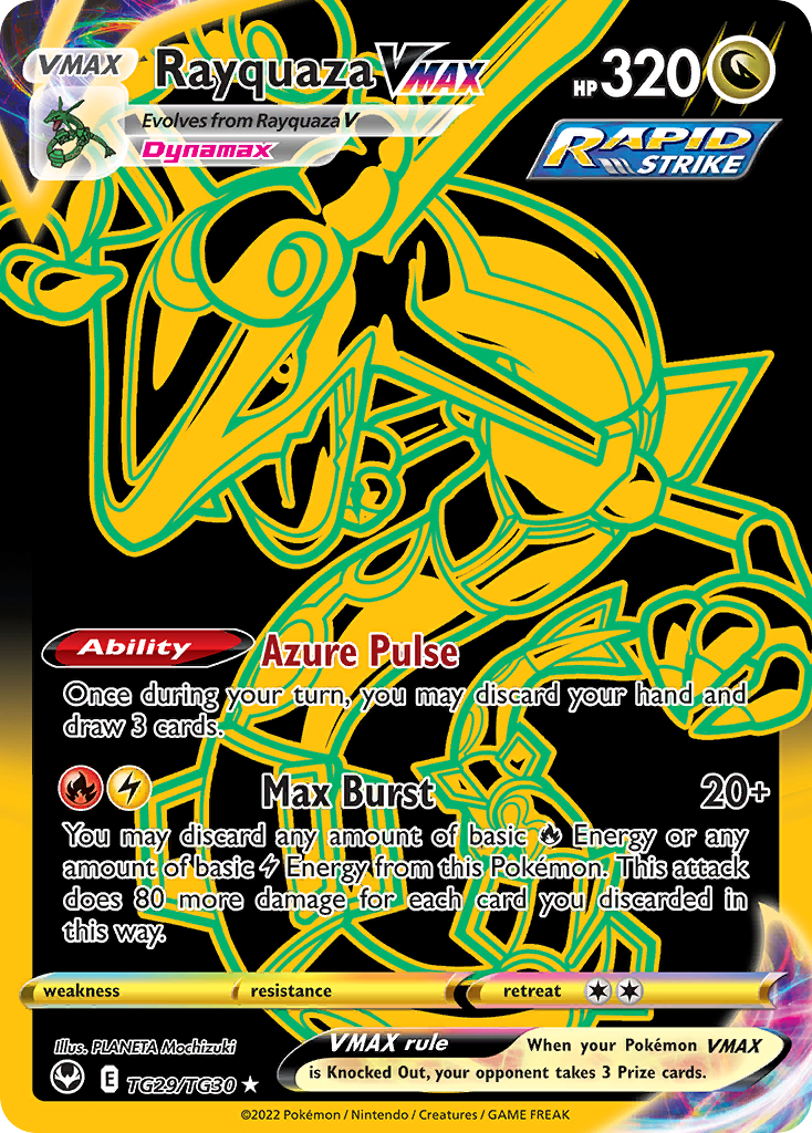 Rayquaza VMAX TG29/TG30 Silver Tempest Trainer Gallery English Pokémon card