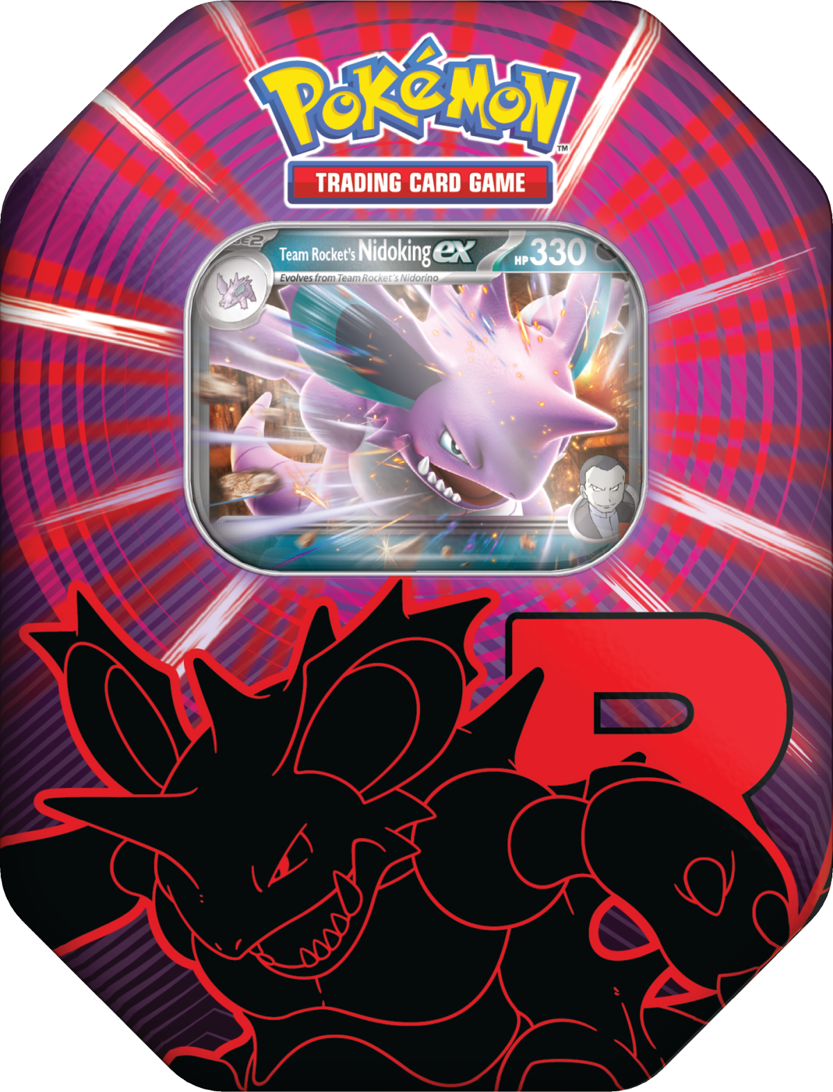 Team Rocket Tins — Team Rocket's Nidoking ex Tin English Pokémon TCG product
