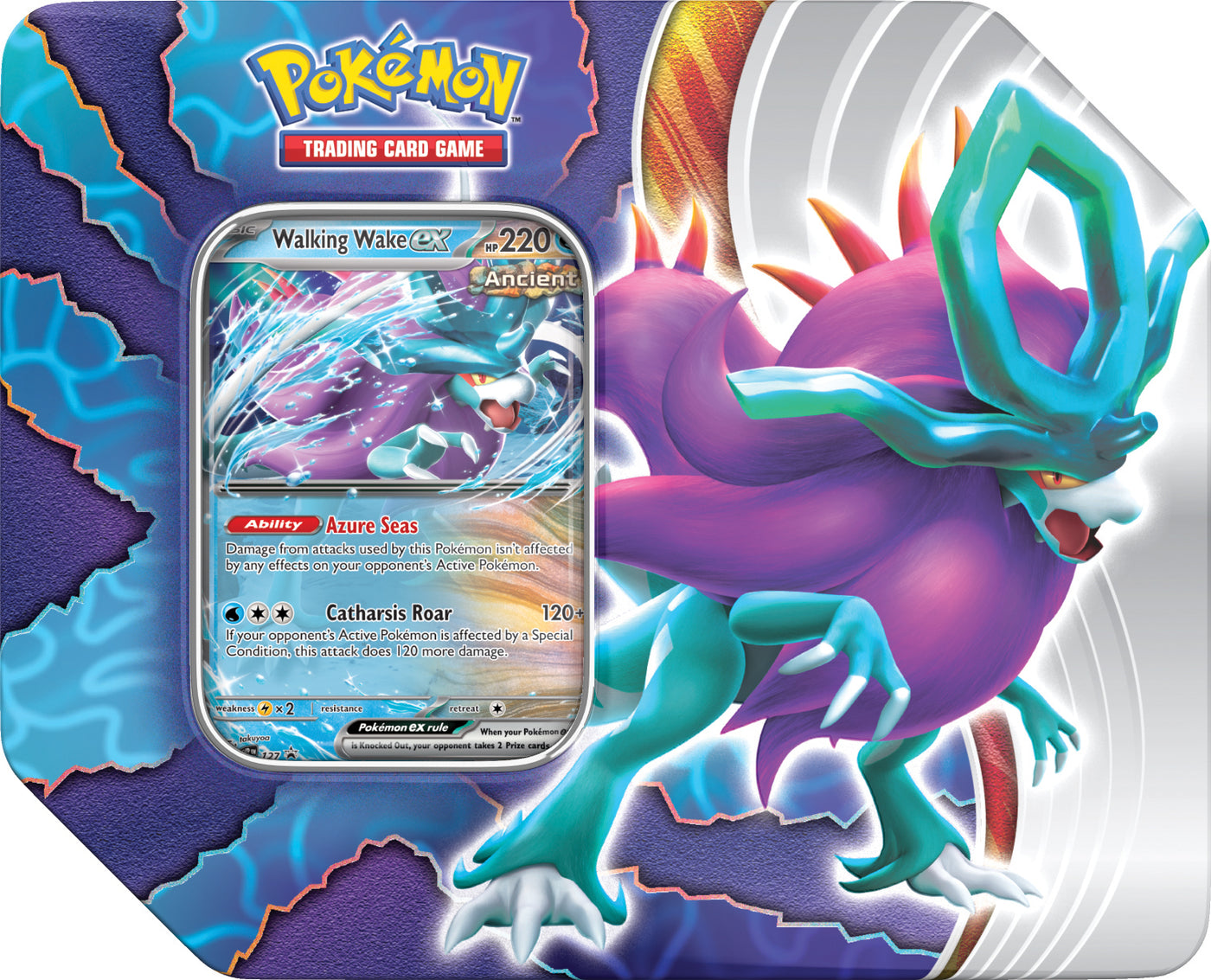 Paradox Clash Tins — Large Walking Wake Tin English Pokémon TCG product