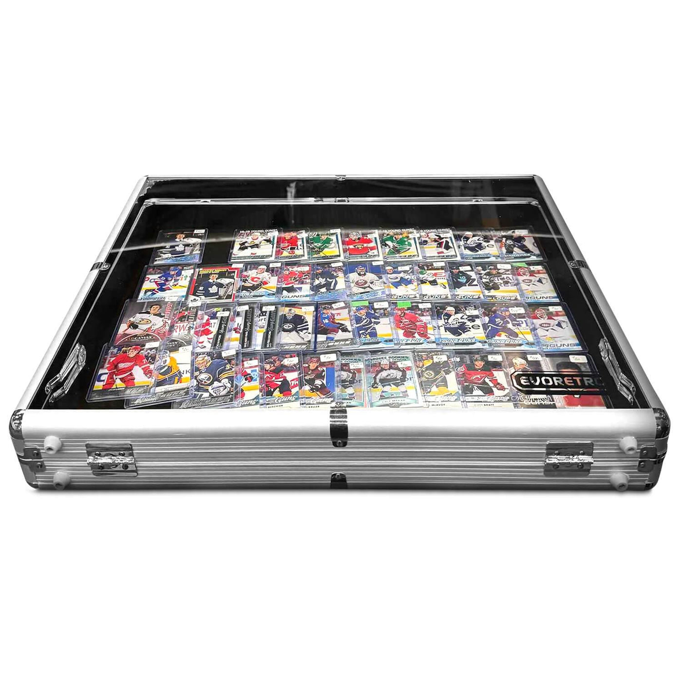 EVORETRO Clear-Top Vendor Trade Show Display Case – exact product image