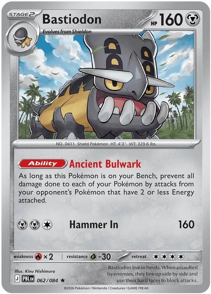 Bastiodon 62/84 Pitch Black English Pokémon card
