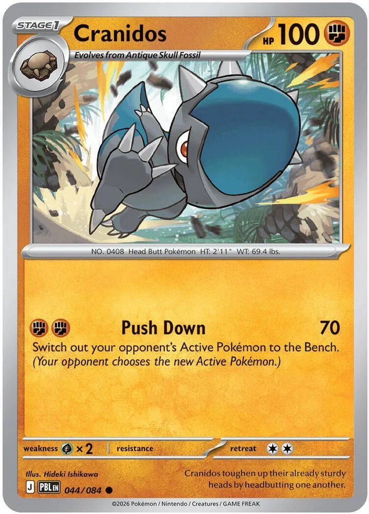 Cranidos 44/84 Pitch Black English Pokémon card