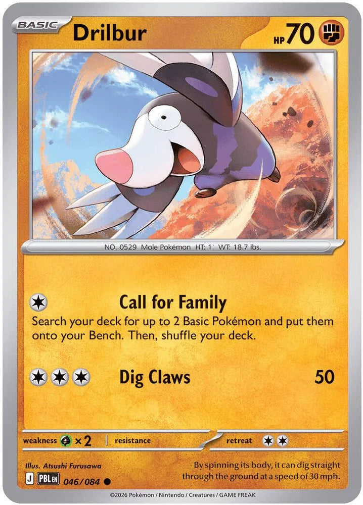 Drilbur 46/84 Pitch Black English Pokémon card