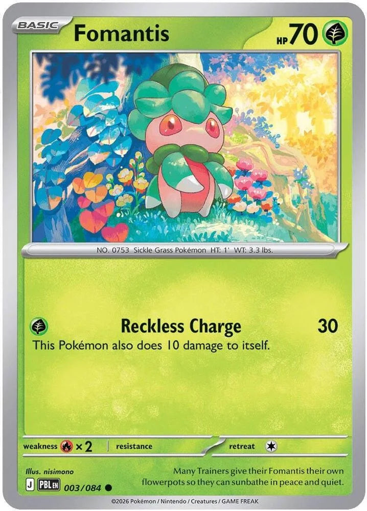 Fomantis 3/84 Pitch Black English Pokémon card