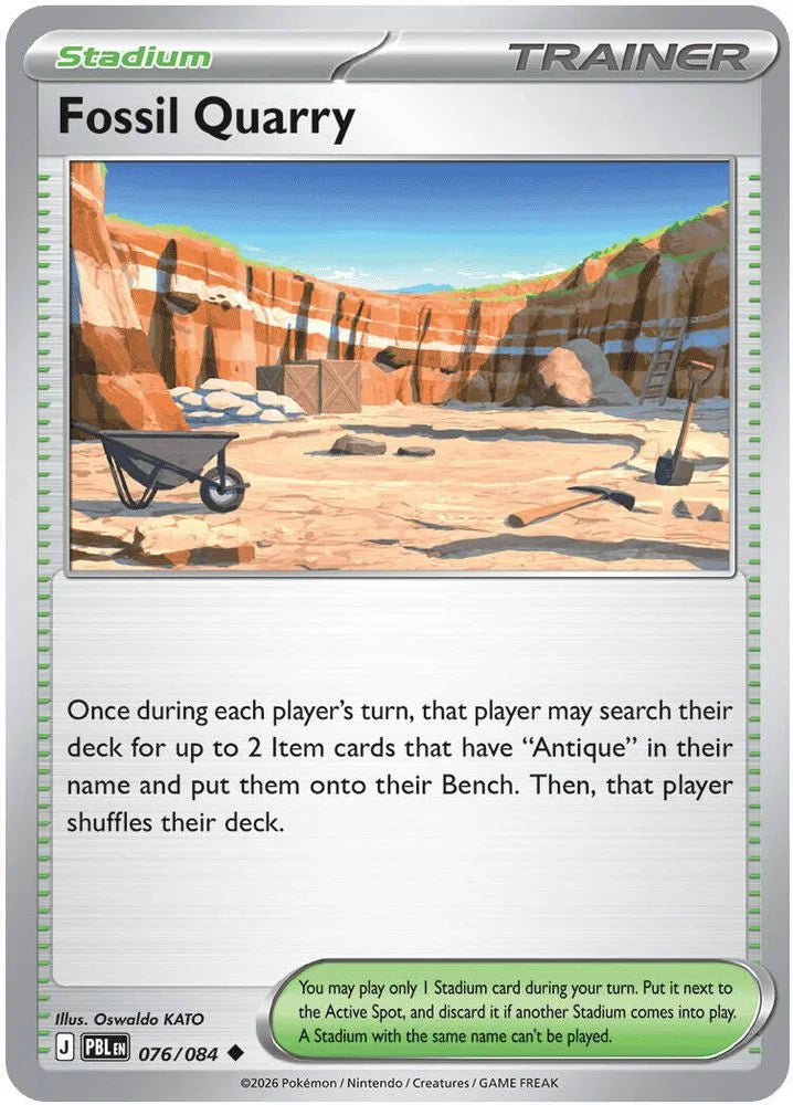 Fossil Quarry 76/84 Pitch Black English Pokémon card