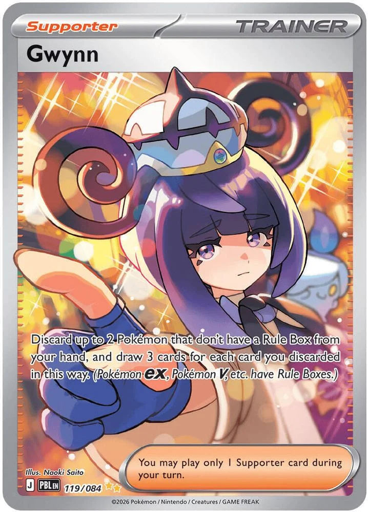 Gwynn 119/84 Pitch Black English Pokémon card