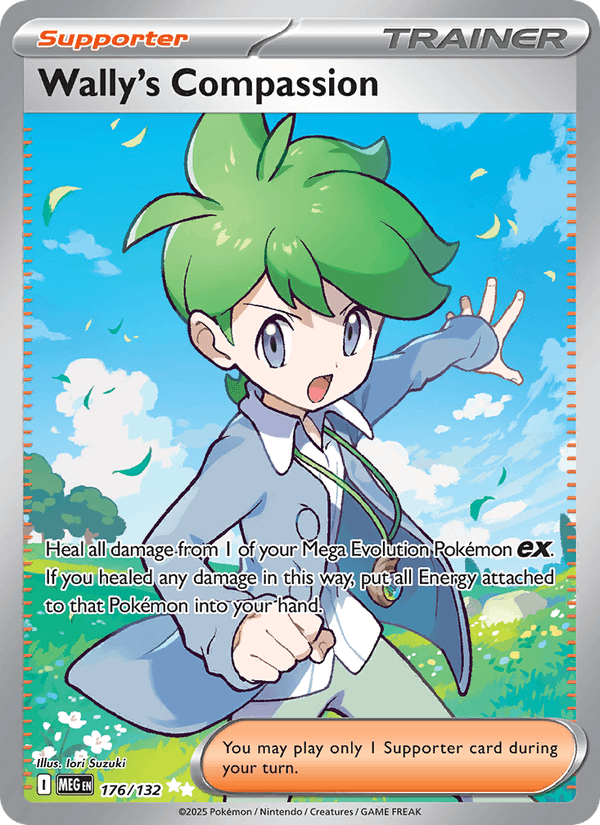 Wally's Compassion 176/132 Mega Evolution English Pokémon card