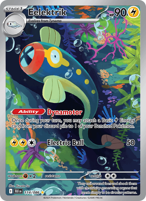 Eelektrik 114/86 Black Bolt English Pokémon card