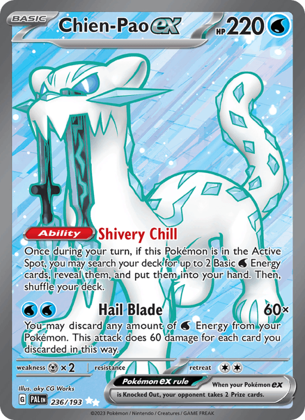Chien-Pao ex 236/193 Paldea Evolved English Pokémon card