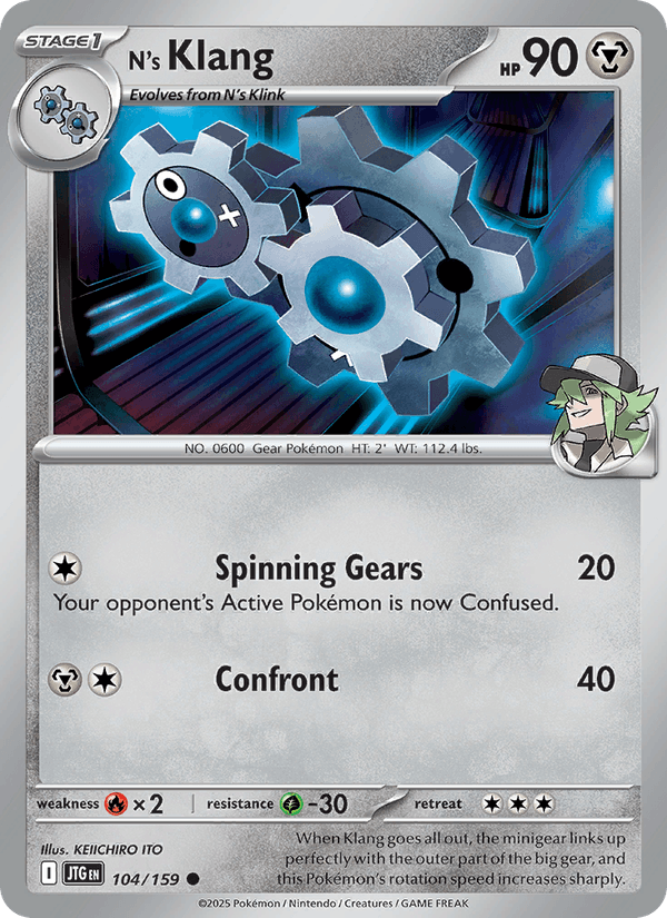 N's Klang 104/159 Journey Together English Pokémon card