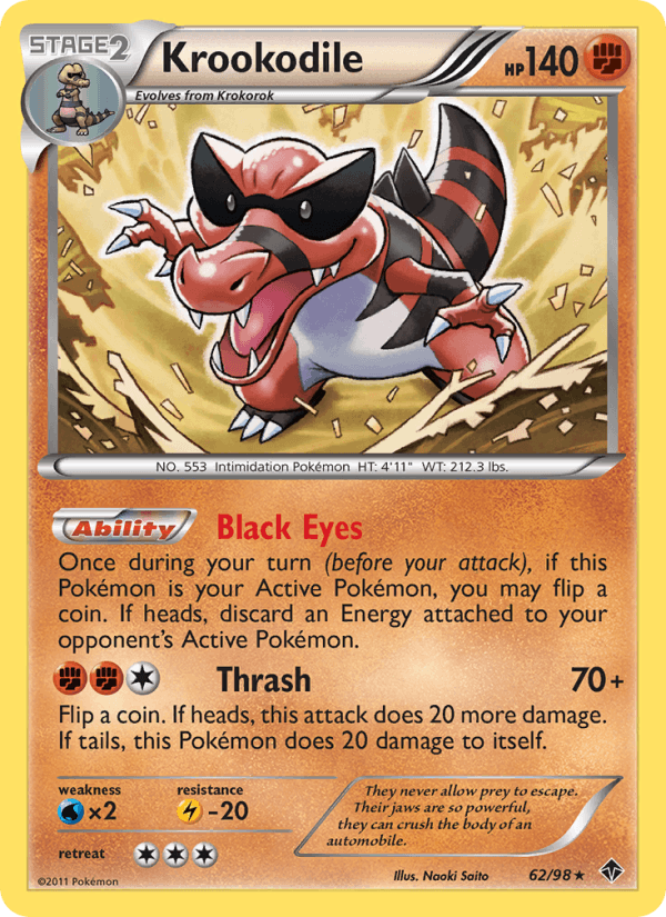 Krookodile 62/98 Emerging Powers English Pokémon card