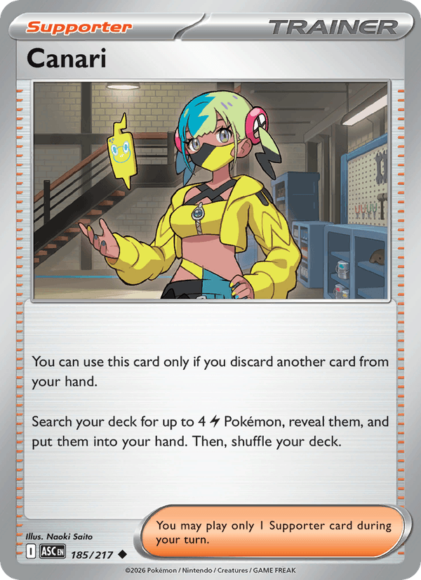 Canari 185/217 Ascended Heroes English Pokémon card
