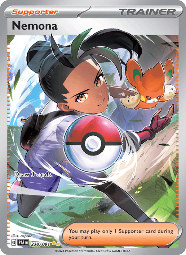 Nemona 238/91 Paldean Fates English Pokémon card