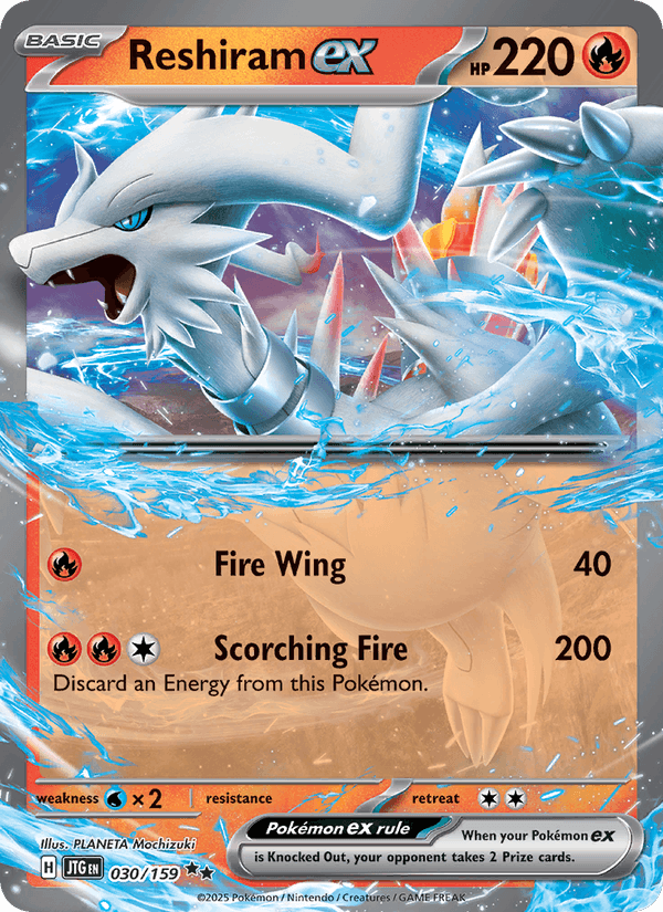 Reshiram ex 30/159 Journey Together English Pokémon card