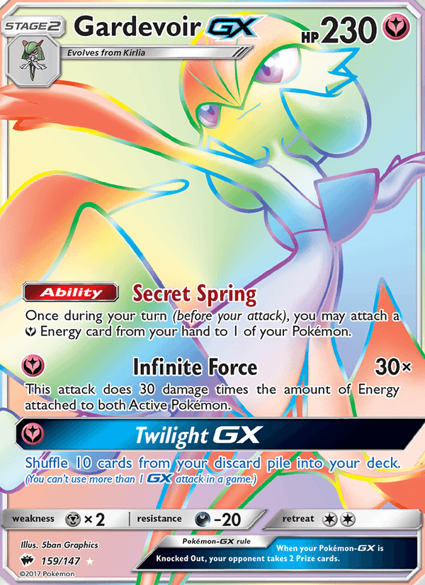 Gardevoir GX 159/147 Burning Shadows English Pokémon card