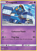 Croagunk 54/147 Burning Shadows English Pokémon card