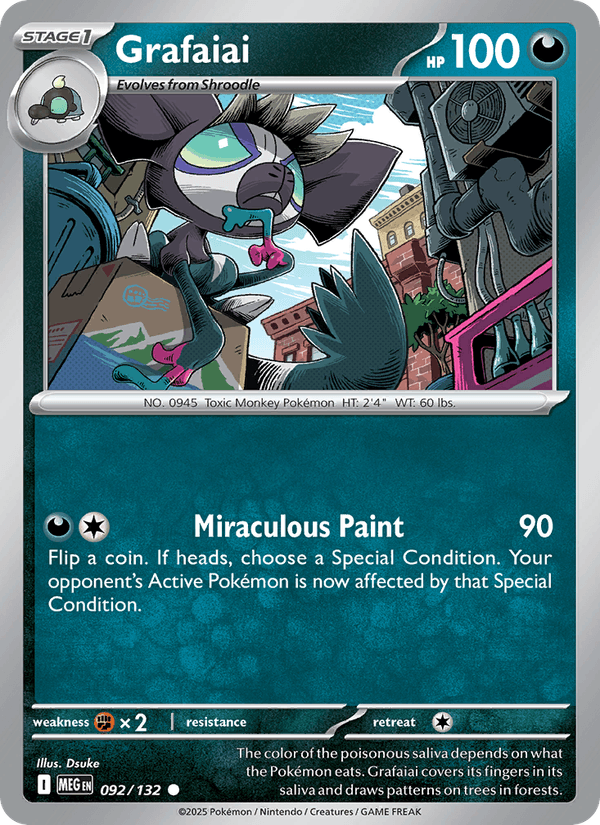 Grafaiai 92/132 Mega Evolution English Pokémon card