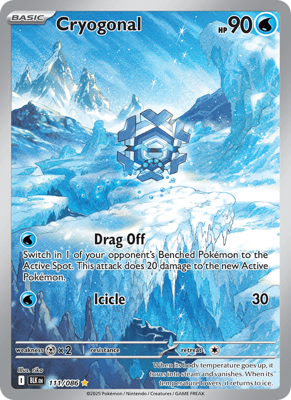 Cryogonal 111/86 Black Bolt English Pokémon card