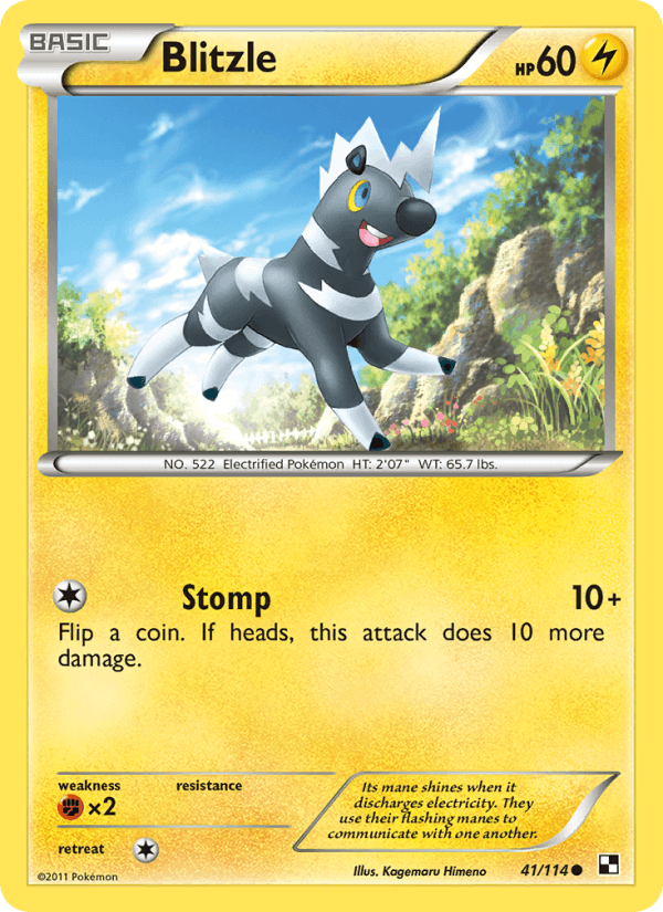Blitzle 41/114 Black & White English Pokémon card