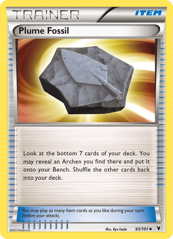 Plume Fossil 93/101 Noble Victories English Pokémon card