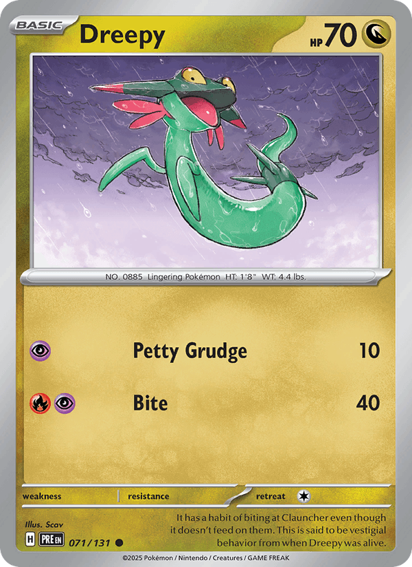 Dreepy 71/131 Prismatic Evolutions English Pokémon card