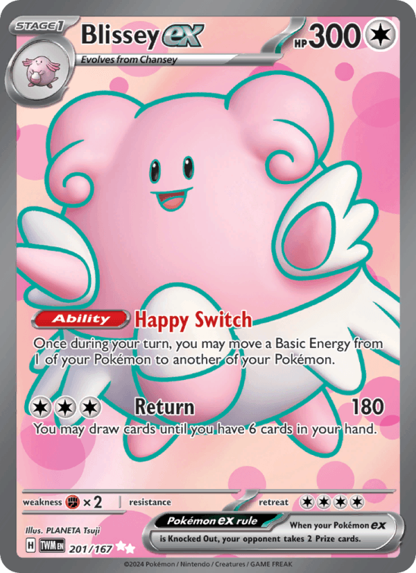 Blissey ex 201/167 Twilight Masquerade English Pokémon card