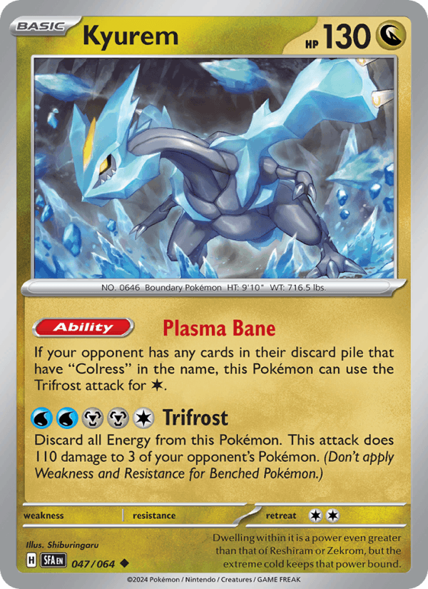 Kyurem 47/64 Shrouded Fable English Pokémon card