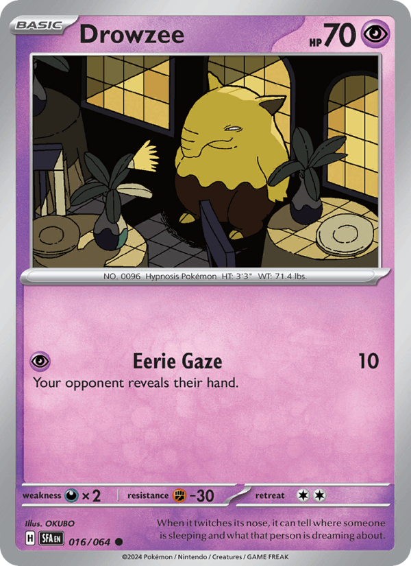 Drowzee 16/64 Shrouded Fable English Pokémon card