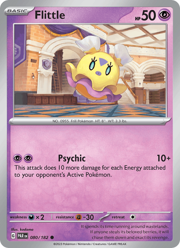 Flittle 80/182 Paradox Rift English Pokémon card
