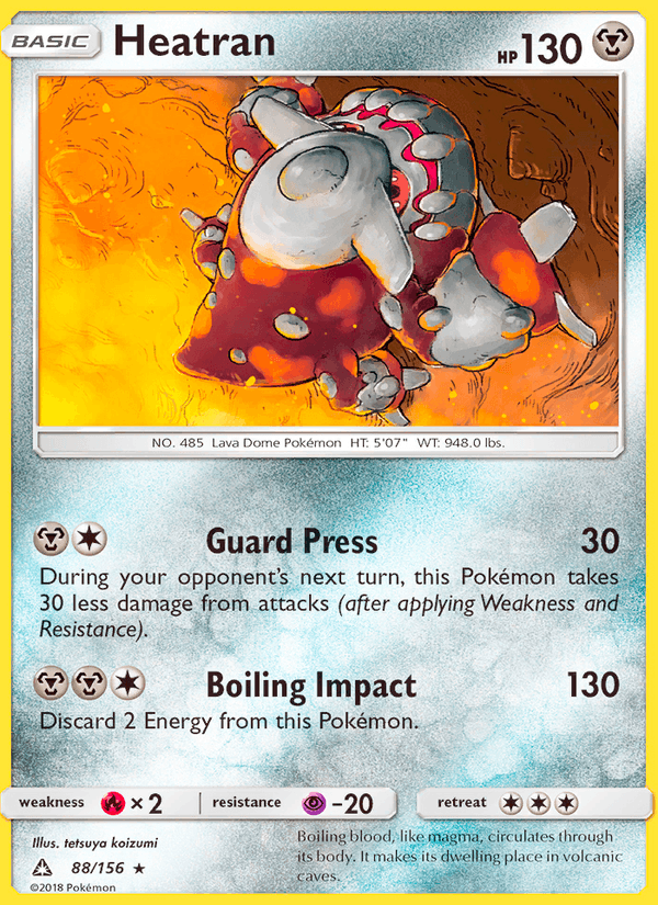 Heatran 88/156 Ultra Prism English Pokémon card