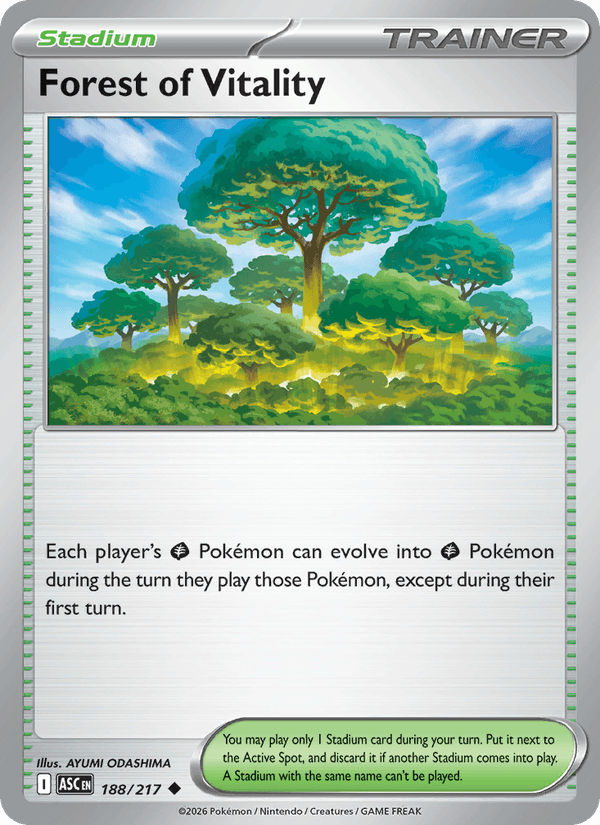 Forest of Vitality 188/217 Ascended Heroes English Pokémon card