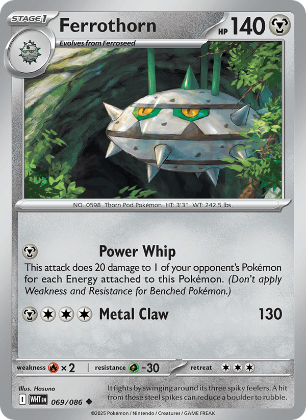 Ferrothorn 69/86 White Flare English Pokémon card