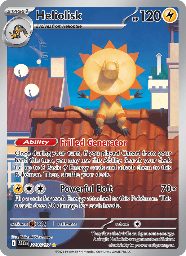 Heliolisk 229/217 Ascended Heroes English Pokémon card