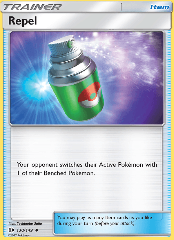 Repel 130/149 Sun & Moon Base Set English Pokémon card