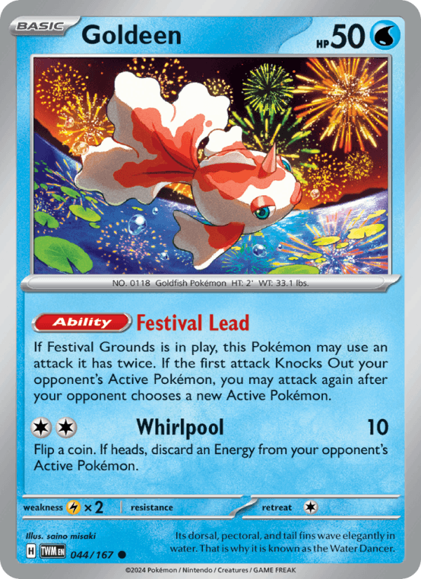 Goldeen 44/167 Twilight Masquerade English Pokémon card