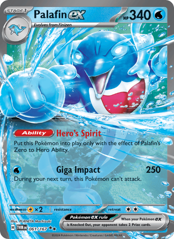 Palafin ex 61/167 Twilight Masquerade English Pokémon card