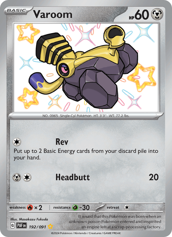 Varoom 192/91 Paldean Fates English Pokémon card