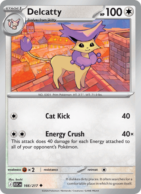 Delcatty 166/217 Ascended Heroes English Pokémon card