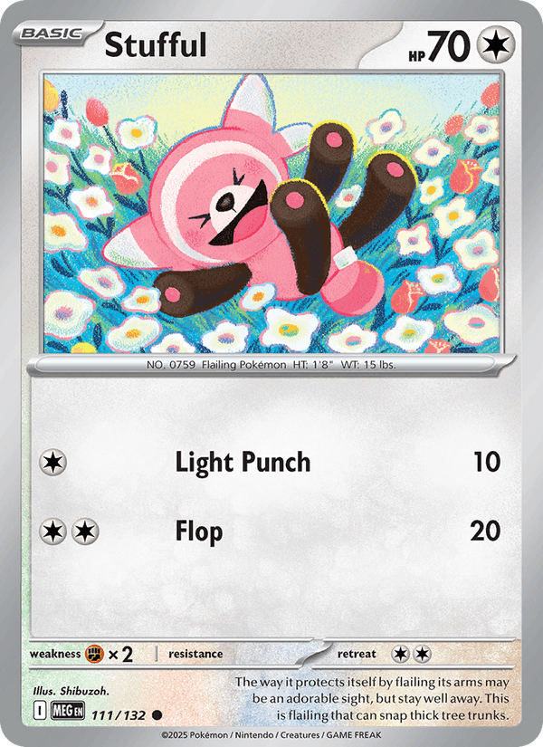 Stufful 111/132 Mega Evolution English Pokémon card