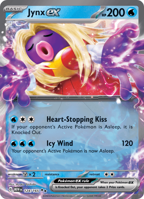 Jynx ex 124/165 151 English Pokémon card