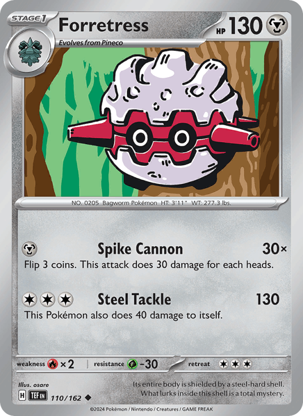Forretress 110/162 Temporal Forces English Pokémon card