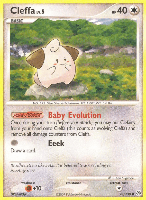 Cleffa 78/130 Diamond & Pearl English Pokémon card