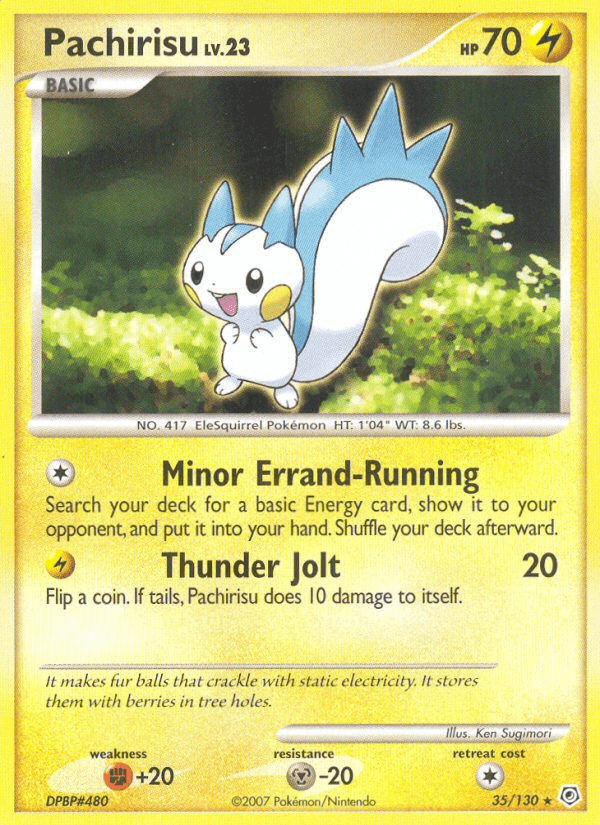 Pachirisu 35/130 Diamond & Pearl English Pokémon card