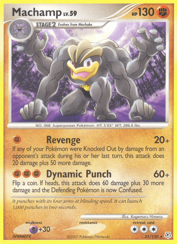 Machamp 31/130 Diamond & Pearl English Pokémon card