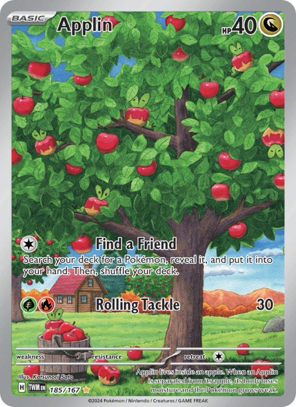 Applin 185/167 Twilight Masquerade English Pokémon card