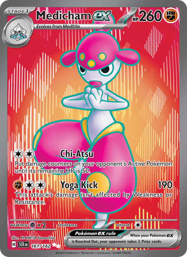 Medicham ex 161/142 Stellar Crown English Pokémon card