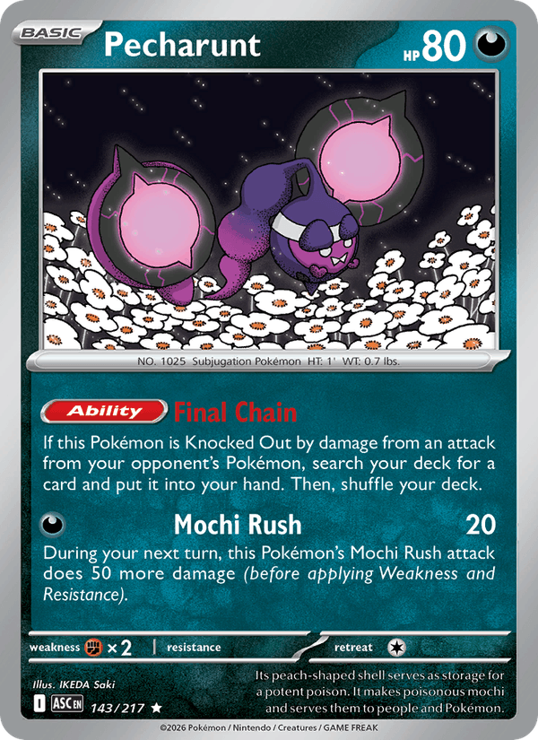 Pecharunt 143/217 Ascended Heroes English Pokémon card