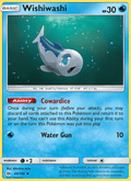 Wishiwashi 44/149 Sun & Moon Base Set English Pokémon card