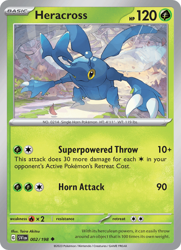Heracross 2/198 Scarlet & Violet English Pokémon card